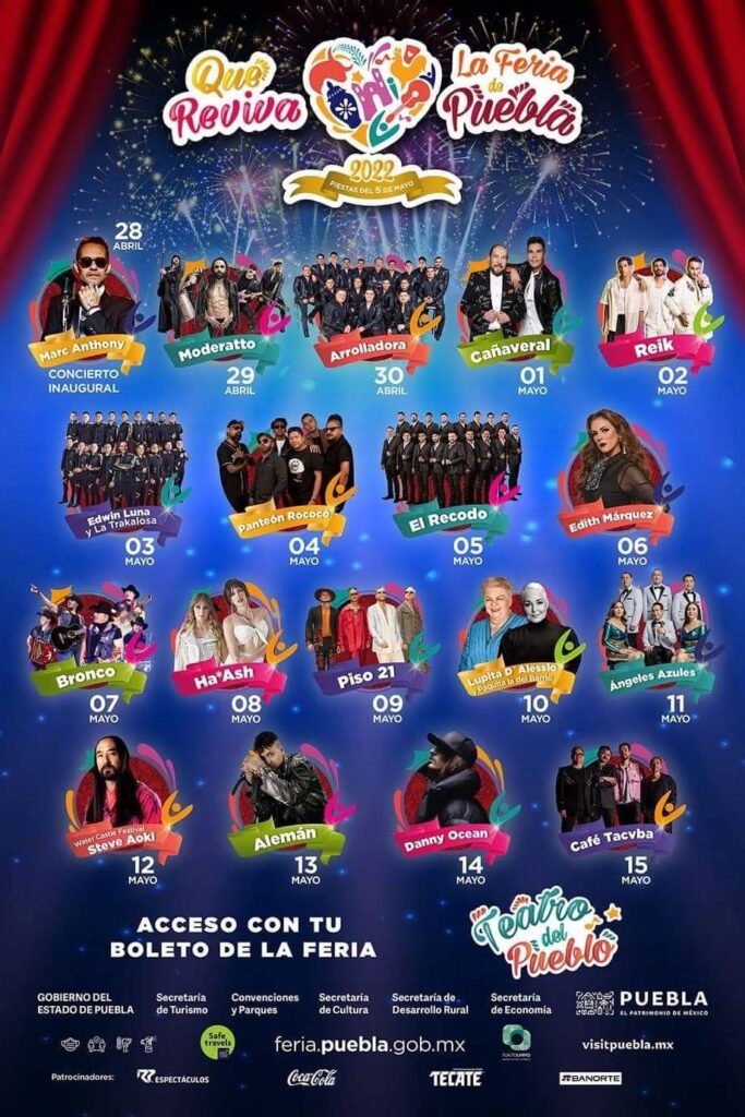 •ᐉ【 Cartelera Teatro Del Pueblo Feria Puebla 2022. 】» ViveTlaxcala