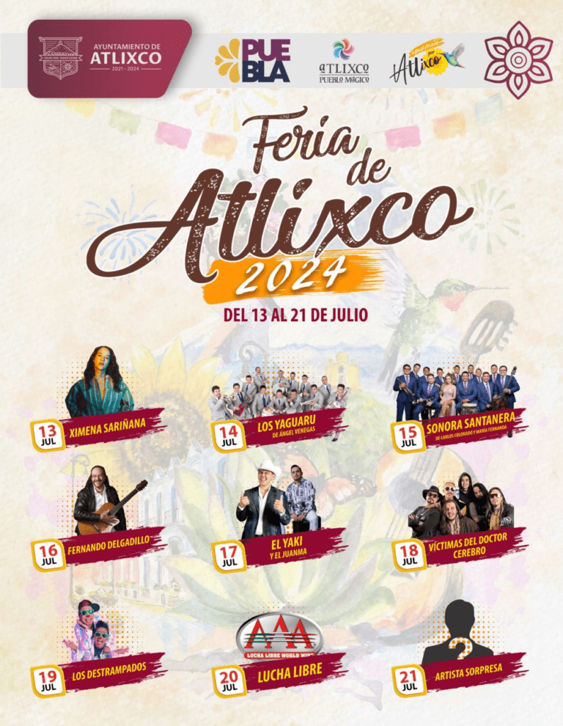 Cartelera de la feria de Atlixco 